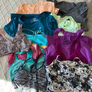 Bundle of 12 sport tops